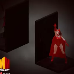 Scarlet Witch Bookends STL