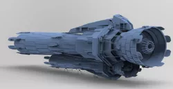 Sci fi Airship Space Zeppelin top 2
