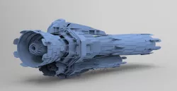 Sci fi Airship Space Zeppelin top