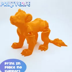 Simba The Lion Cub Articulated Print In Place