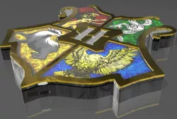 Small color Hogwarts shield lamp