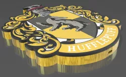 Small color Hufflepuf shield lamp