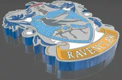 Small color Ravenclaw shield lamp