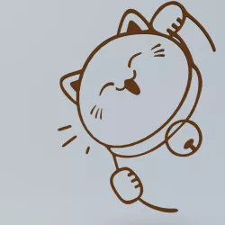 Smiley cat wall art