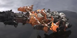 Spaceship Battle star Rig3 3D! Tiled Texture Provided!