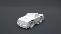 Sporty Car Toy With articulated wheels