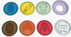 Star Wars Pop Badges Rebel, Jedi, Imperial, Mandalorian, Trooper