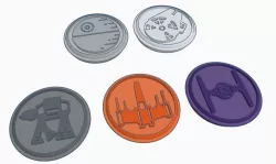Star Wars Pop Badges Rebel, Jedi, Imperial, Mandalorian, Trooper