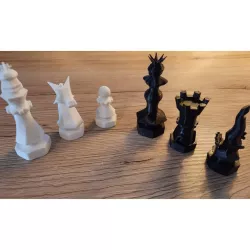 steampunk fantasy chess figures