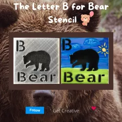 The letter B for Bear Stencil (tile)