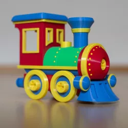 Toy train locomotive construction set