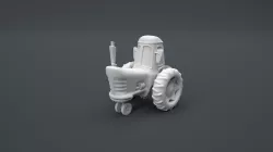 Tractor Toy With Articulated Wheels