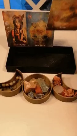 Triple Moon Tarot Card Shelf, Holder, Organizer