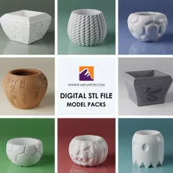 Vase Pot Pack - 8 STL files