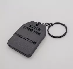 Warzon armor plate keychain