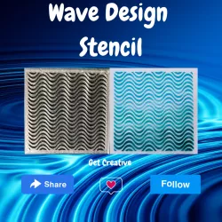 Wave Design Stencil