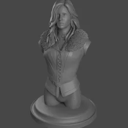 YENNEFER WITCHER 3 BUST PRINT READY STL