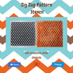 Zig Zag Pattern Stencil