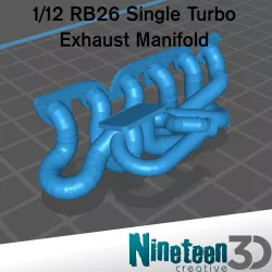 1/12 RB26 Big Single Turbo Manifold