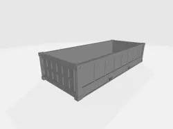 1:76 OO scale 20 foot half-height open container - drop door