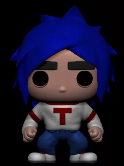 2-D Gorillaz Funko Pop Fan Art