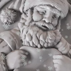 3D model STL Merry Christmas Santa decor