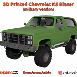 3D Printed RC Car Military Chevrolet K5 Blazer( M1009)