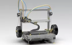 3D printer "Duet" with 2 extruders.