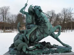 A Moment of Peril 1881 - Horse - Snake - Indian