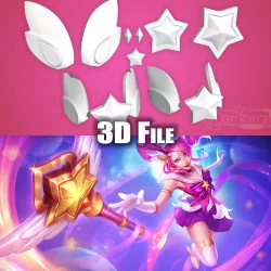 Accessoires Star Guardian Lux League of Legends Fichiers STL