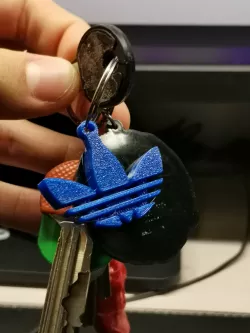 Adidas logo keychain