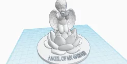 Angel with dove on lotus flower - Angel of my garden text, love gift, angel statue, sculpture, home decor, angel dove gift