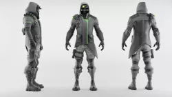 Archetype Fortnite Skin T-Pose RIGGING low-poly 3D print model