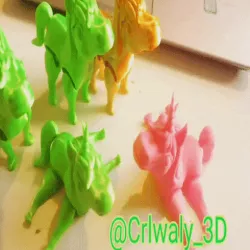 Articulated Pink Unicorn -  Flexi Print in Place