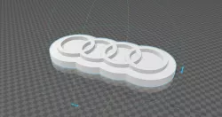 audi logo 3d