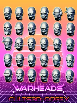 Bald Industrial Miners heads! Digging Specialists! (37 heads)