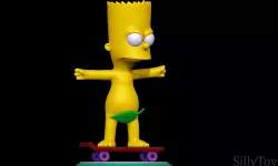 Bart Simpson Skating Naked - The Simpsons