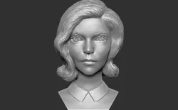 Beth Harmon from Queens Gambit bust 3D printing ready stl obj formats