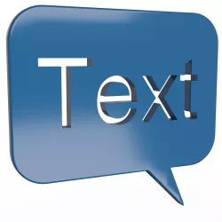 Blue Speech Bubble Message