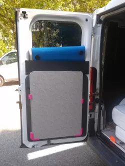 Camper table in the car