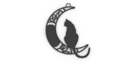 cat and moon