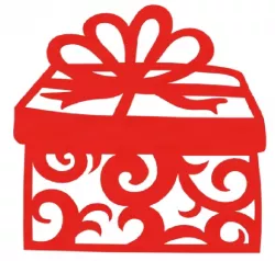 Christmas gift box decoration