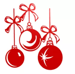 Christmas Tree Balls Wall Decor