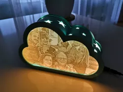 Cloud Lithophanie Lamp