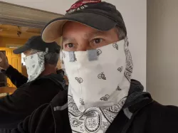 Covid-19 Bandana to cap clips / mask