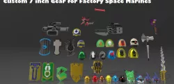 Custom 7 inch Gear for Factory Space Marines