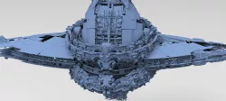 Cyberpunk Atlantis Deep Ship 3D