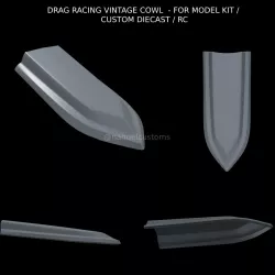 DRAG RACING VINTAGE COWL - FOR MODEL KIT / CUSTOM DIECAST / RC