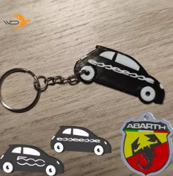 Fiat 500 Abarth esseesse 3models Keychain