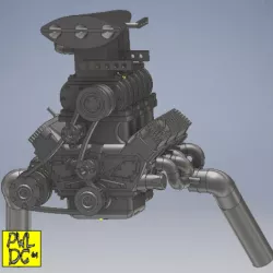 Gasser Bel Air Diecast Engine 1/64 Scale
